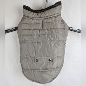 Playon Gray Quilted Dog Jacket Sz M